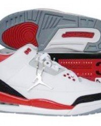 Jordan 3 Retro White Fire Red Cement Grey